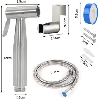 Toilet Sprayer, Stainless Steel Toilet Sprayer Kit, Adjustable Water Pressure Toilet Sprayer, Bidet Sprayer For - Image 2