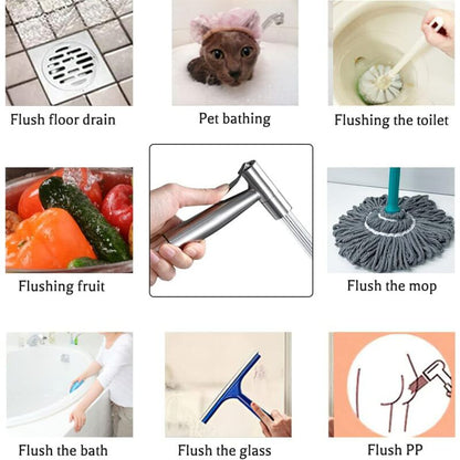 Toilet Sprayer, Stainless Steel Toilet Sprayer Kit, Adjustable Water Pressure Toilet Sprayer, Bidet Sprayer For - Image 3