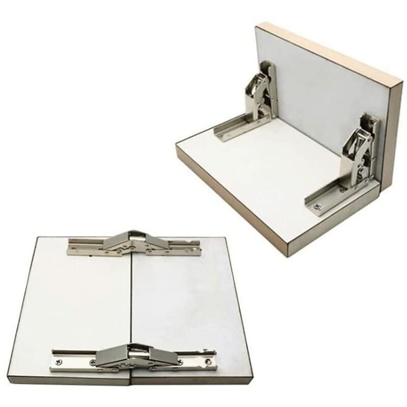 2 pcs Stainless Steel 90 Degree Folding Shelf Hinge Hidden Bracket Table Support Hinge Furniture Accessories Folding - Image 4