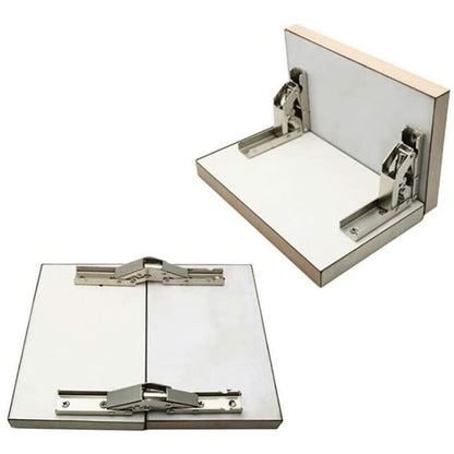 2 pcs Stainless Steel 90 Degree Folding Shelf Hinge Hidden Bracket Table Support Hinge Furniture Accessories Folding - Image 4