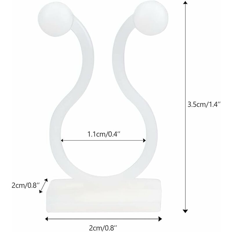 100 pcs Climbing Plant Support Clip, Wall Plant Clip, Vine Wall Clip, Clip For Climbing Plants -White - Image 2
