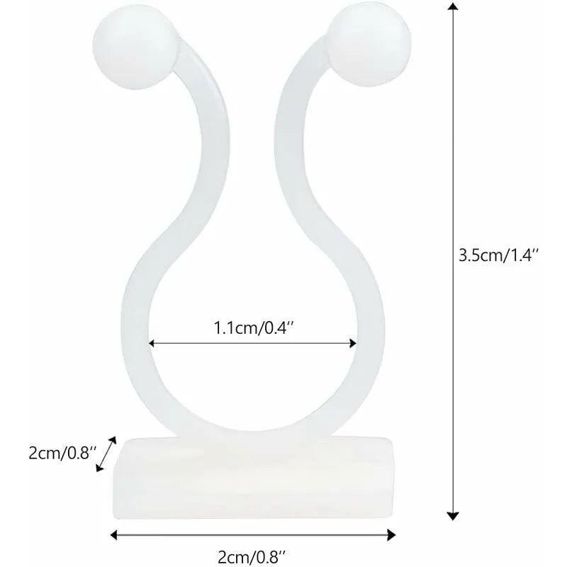 100 pcs Climbing Plant Support Clip, Wall Plant Clip, Vine Wall Clip, Clip For Climbing Plants -White - Image 2