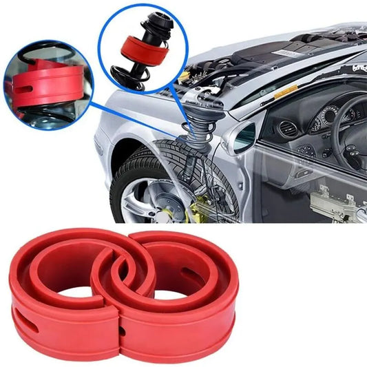 Shock Absorber Spring Buffer 2Pc Universal Car Red Bumper Cushion Car Shock Absorber Spring Bumper Type(D) - Image 2