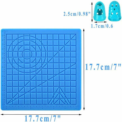 3D Printing Pen Mat, 3D Pen Silicone Mat With Multi-Shaped Base Art Craft And 2 Silicone Caps For Kids, Adults, - Image 3