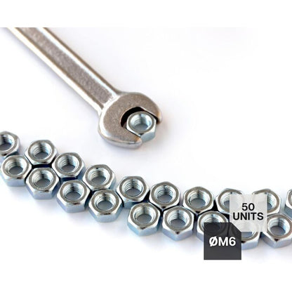 Nut 50 Hexagonal Nut M6 5Mm X 10Mm Galvanized Steel Din 934 Nut M6 For Bolts And Nuts, Coupling Elements, Adjustment - Image 3