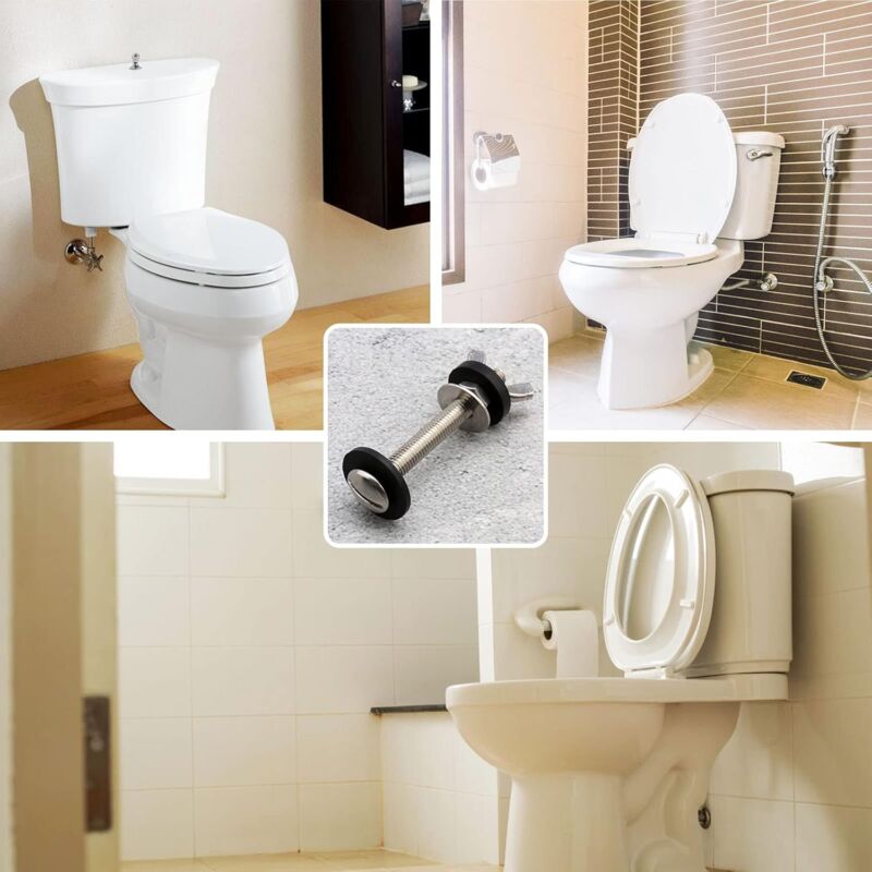 Toilet Tank Bolts And Washers, 4 Pack Toilet Bolts, Stainless Steel Washing Tool Accessories For Split Toilets - Image 2