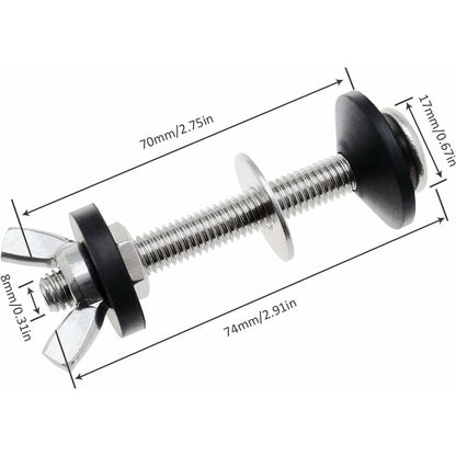 Toilet Tank Bolts And Washers, 4 Pack Toilet Bolts, Stainless Steel Washing Tool Accessories For Split Toilets - Image 4
