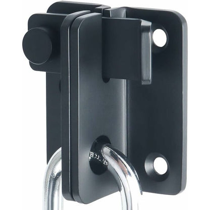 Sliding Door Lock Padlock Hasp Door Lock Latch Buckle Hook Anti-Theft, Stainless Steel Matte Black Finish, Ems3005-B - Image 2