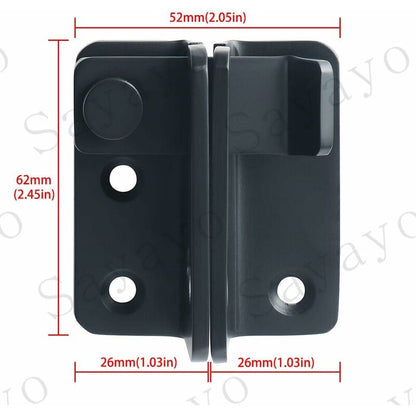 Sliding Door Lock Padlock Hasp Door Lock Latch Buckle Hook Anti-Theft, Stainless Steel Matte Black Finish, Ems3005-B - Image 4