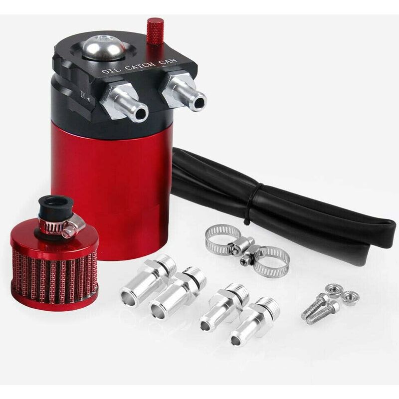 Universal Oil Catch Can, 300Ml Air Filter Breather Engine Separator Oil Tank Car Oil Catcher (Blue) - Image 4