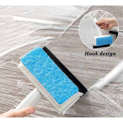 2 In 1 Cleaning Brush, Window Squeegee With Sponge, Cleaning Tools For Mirrors, Windows, Tiles, Car Glass - Image 3