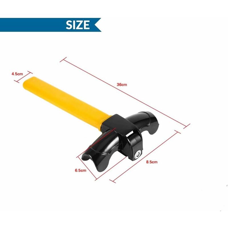 Car Steering Wheel Lock, Steering Wheel Lock, T-Bar Steering Wheel Lock For Car Universal Steering Wheel - Image 3