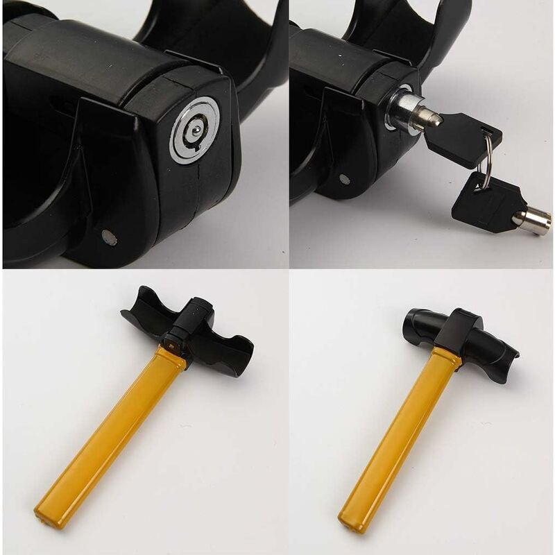 Car Steering Wheel Lock, Steering Wheel Lock, T-Bar Steering Wheel Lock For Car Universal Steering Wheel - Image 4