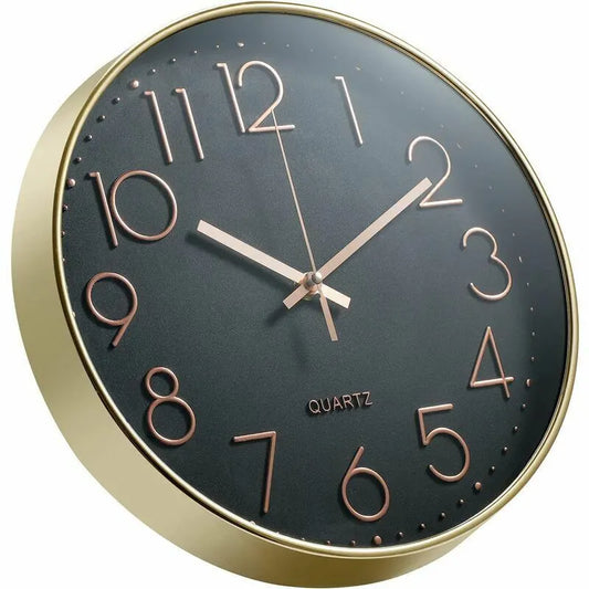 12 Inch Silent Non Ticking Wall Clock Modern Battery Operated Wall Clock Easy To Read Decor For Kitchen, Home, Living - Image 2