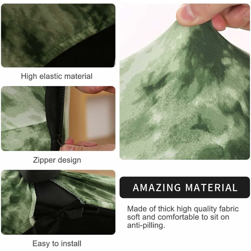 Universal Stretch Office Chair Cover Microfiber Washable Printed Office Chair Cover Stretch Armchair Covers Comfortable - Image 2