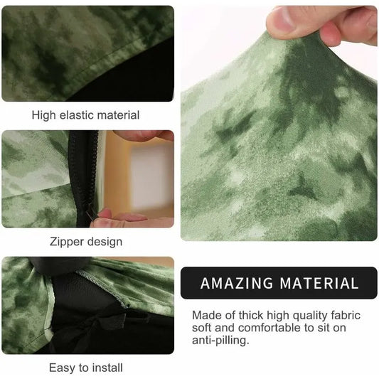Universal Stretch Office Chair Cover Microfiber Washable Printed Office Chair Cover Stretch Armchair Covers Comfortable - Image 2