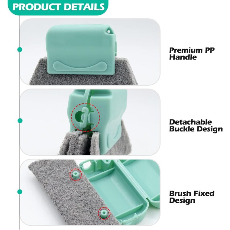 3 Pack Window Groove Cleaning Brush, Window And Door Cleaning Brush, Quick Handheld Cleaning Tools For All - Image 3