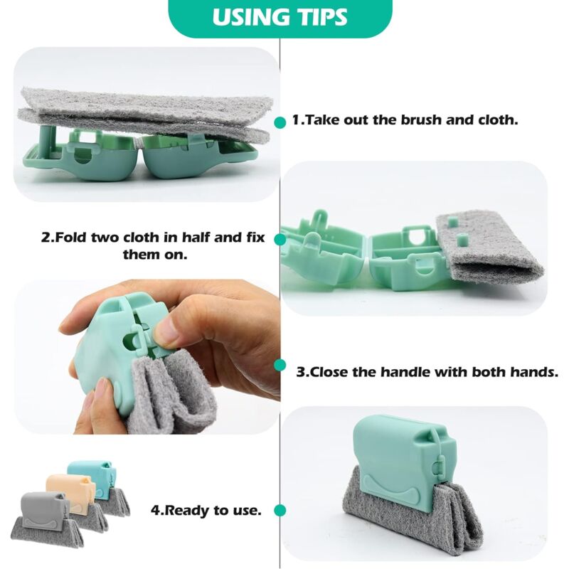 3 Pack Window Groove Cleaning Brush, Window And Door Cleaning Brush, Quick Handheld Cleaning Tools For All - Image 4
