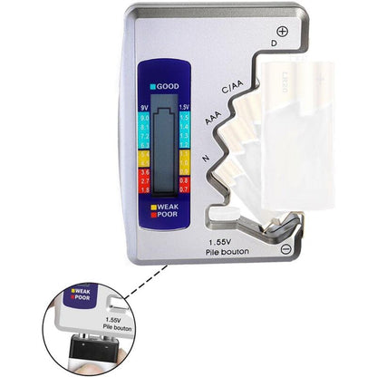 Universal Digital Battery Tester For Aaa Cdn 9V 1.5V Button Cell Mini Batteries - Image 4