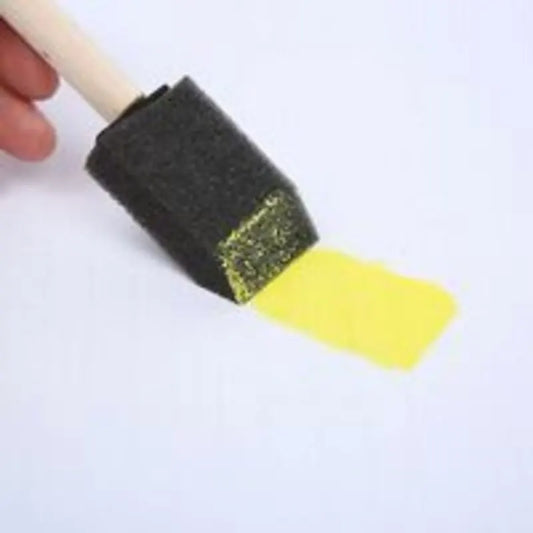 25 pcs Foam Sponges Paint Wooden Handle Flexible Poly Foam Brush Angled Brush For Acrylics Stains Varnishes Crafts Art - Image 2