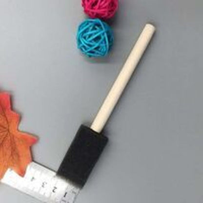 25 pcs Foam Sponges Paint Wooden Handle Flexible Poly Foam Brush Angled Brush For Acrylics Stains Varnishes Crafts Art - Image 3