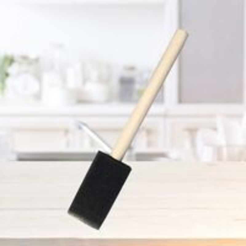 25 pcs Foam Sponges Paint Wooden Handle Flexible Poly Foam Brush Angled Brush For Acrylics Stains Varnishes Crafts Art - Image 4