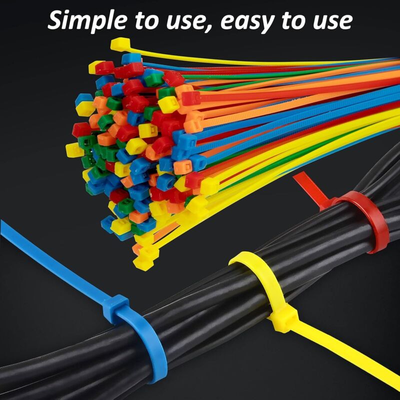 500 Pieces Colorful Plastic Cable Ties 200Mm X 2.8Mm Self-Locking Nylon Electrical Cable Ties For Gardening Cable - Image 3