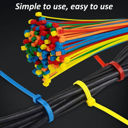 500 Pieces Colorful Plastic Cable Ties 200Mm X 2.8Mm Self-Locking Nylon Electrical Cable Ties For Gardening Cable - Image 3