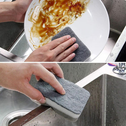24 Pack Kitchen Cleaning Sponges Bulk, Non-Scratch Dish Sponges For Bathroom, Dishwashing, And Dishes - Gray - Image 4