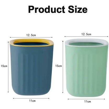 2 pcs 15X12.5Cm Small Desktop Trash Can Mini Trash Can Office Mini Trash Can Kitchen Small Trash Can For Home Living - Image 2