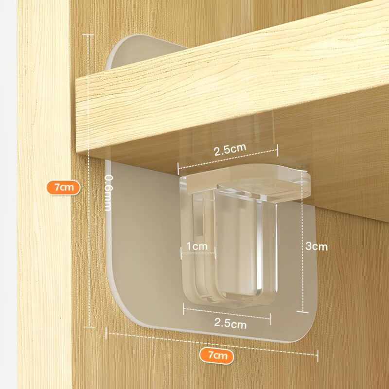 20 pcs Punch-Free Adhesive Wall Brackets - Fixed Wall Mount - Triangle Support Boards - Image 4