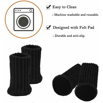 24 pcs Felt Furniture Chair Socks, Table Covers Furniture Caps Feet Pads Floor Protectors - Prevent Scratches And Noise - Image 4