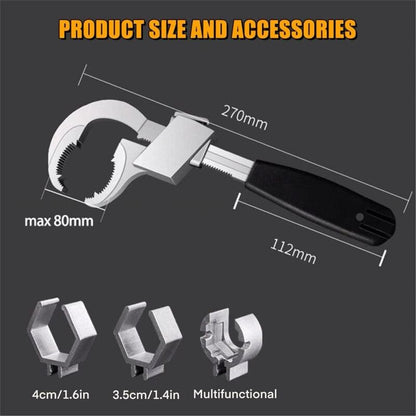 Adjustable Double End Universal Wrench - Multi-Function Crescent Wrench For Sanitary Water Pipe Repair - Image 4