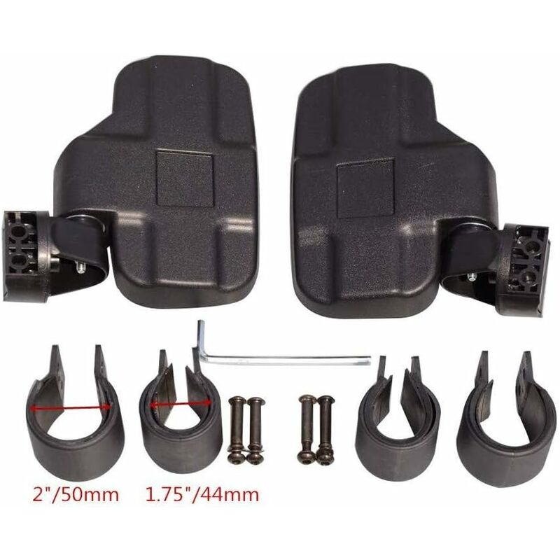Motorcycle Rearview Mirror Knobs 50Mm 44Mm Universal With Bracket 2 pcs Replacement For Utv Rzr 900 Xp 1000 Turbo - Image 4