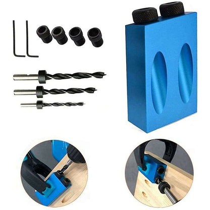 15 Degree Angle Drilling Kit For Wood With Guide Template Drill Bits And Holes 6/8/10Mm - Image 3