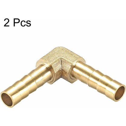 Map 2 pcs 6Mm Brass Barbed Hose Barb Fitting 90 Degree Elbow Tube Coupler - Image 3