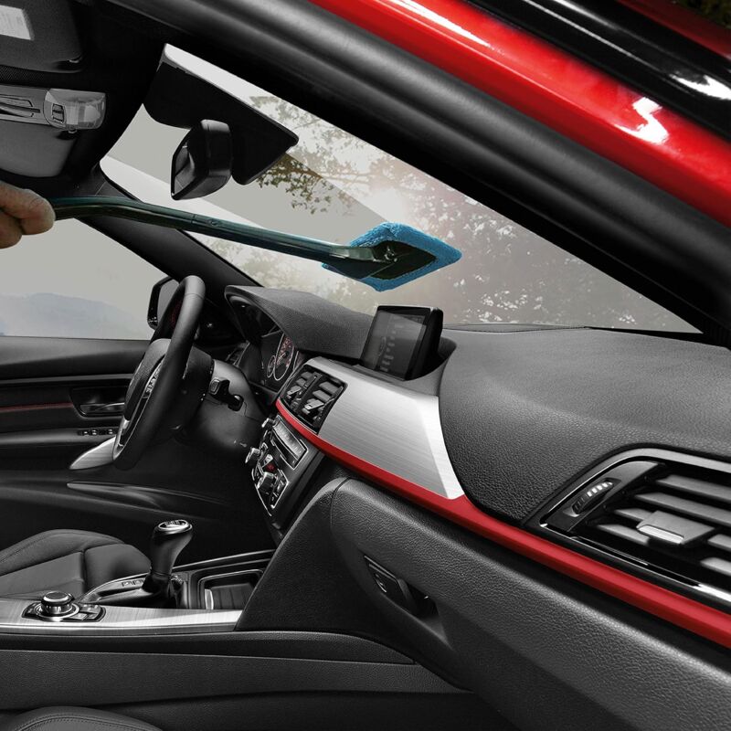 Interior Windshield Cleaner - Long Handle Car Windshield Cleaner Interior Windshield Cleaning Fog Moisture Removal - - Image 3