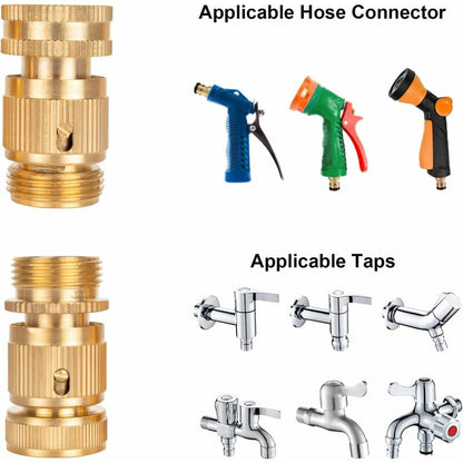 2 pcs 3/4 Inch Brass Quick Connect Garden Hose Connectors - Image 3