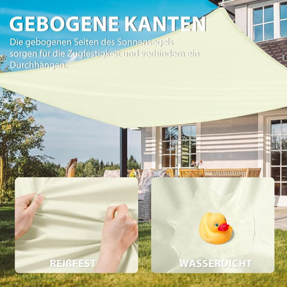 Sun Shade Sail Rectangular Sunshade, Water Repellent, Sunshade For Patio, Garden, Balcony, Polyester Fabric 300 X 400 - Image 2