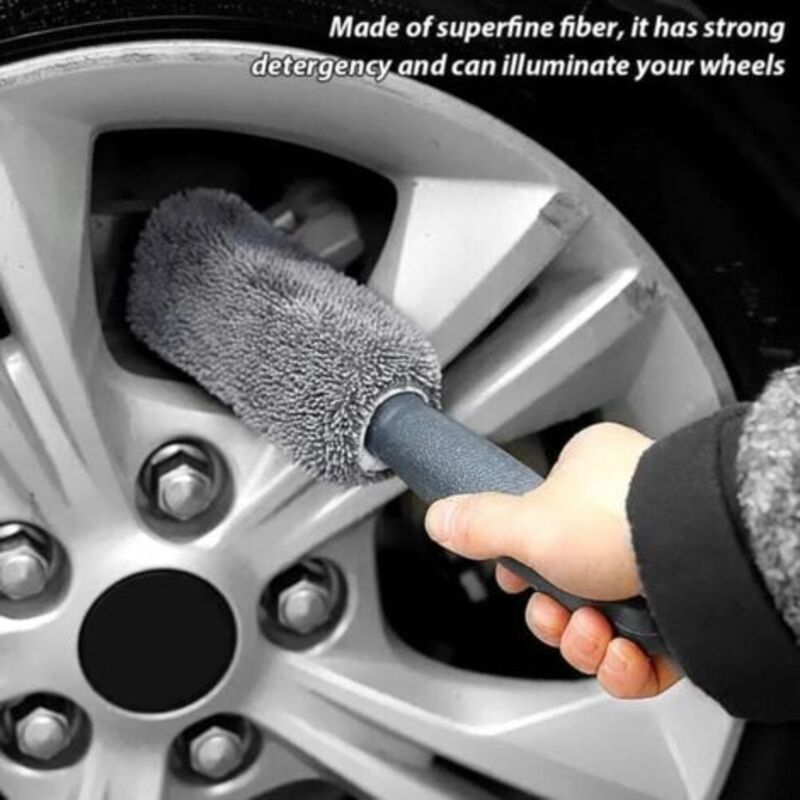 1 pcs Car Cleaning Brush Microfiber Wheel Brush Car Wash Detailing For Car Trunk Auto Brus Portable Motorcycle - Image 3