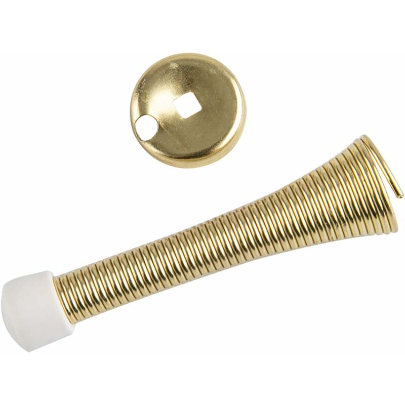 12 Pack Spring Door Stops - Polished Brass - Image 2