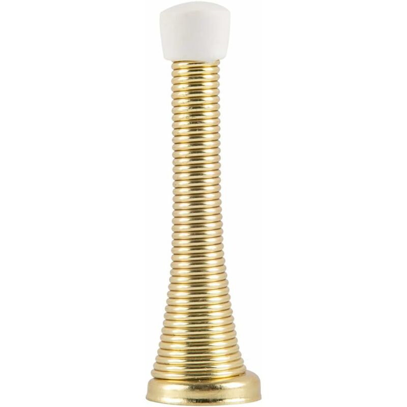 12 Pack Spring Door Stops - Polished Brass - Image 3