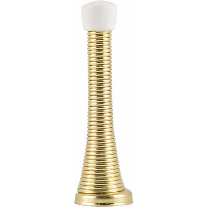 12 Pack Spring Door Stops - Polished Brass - Image 3