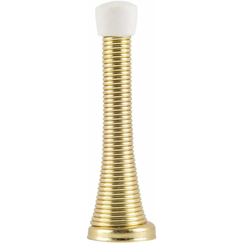 12 Pack Spring Door Stops - Polished Brass - Image 3