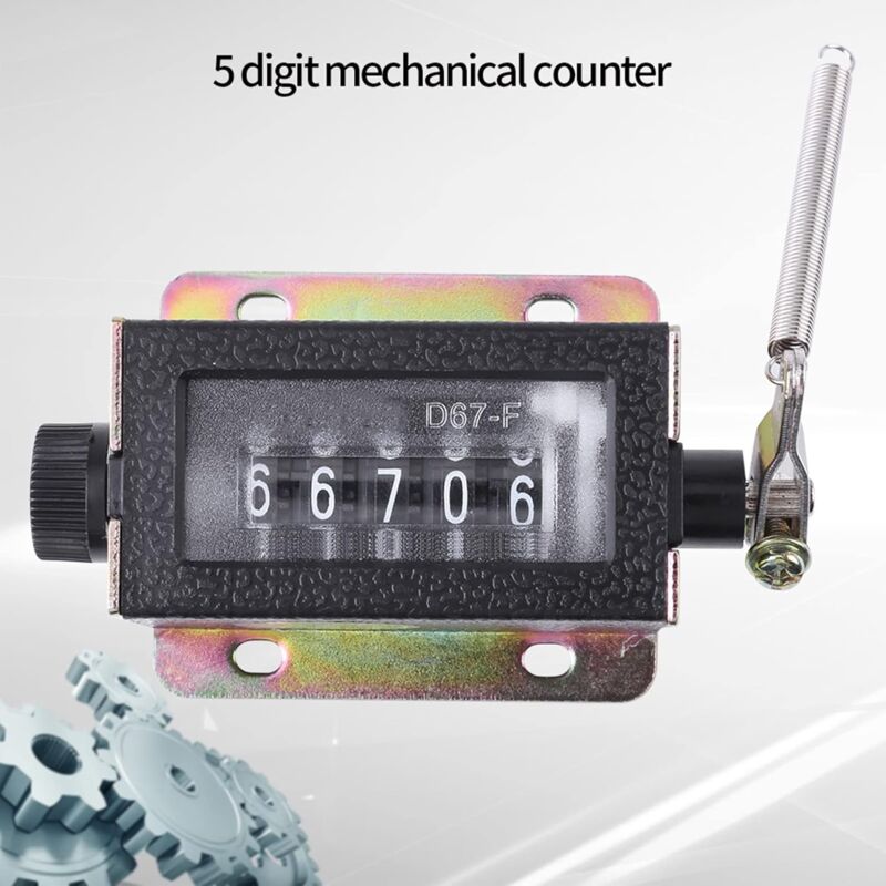 Digit Counter, Digit Display, D67‑F 5 Digit Mechanical Reset Manual Stroke Tally Counter - Image 2