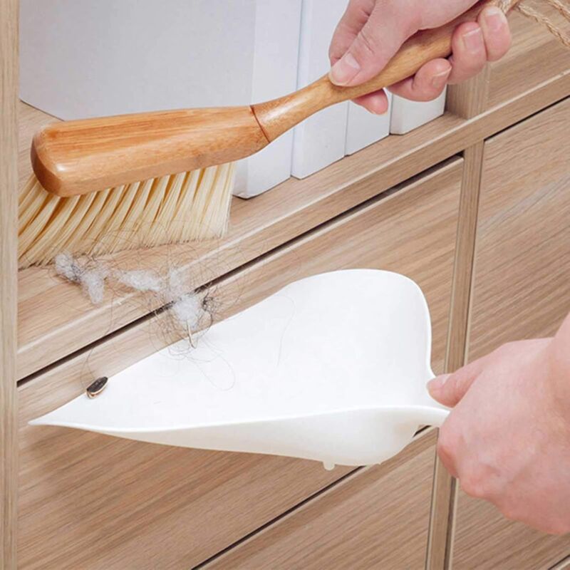 Mini Dustpan, 2 Pack Portable Wooden Dustpan And Brush, Small Multi-Function Broom For Sofas, Desk, Keyboards And Car, - Image 4