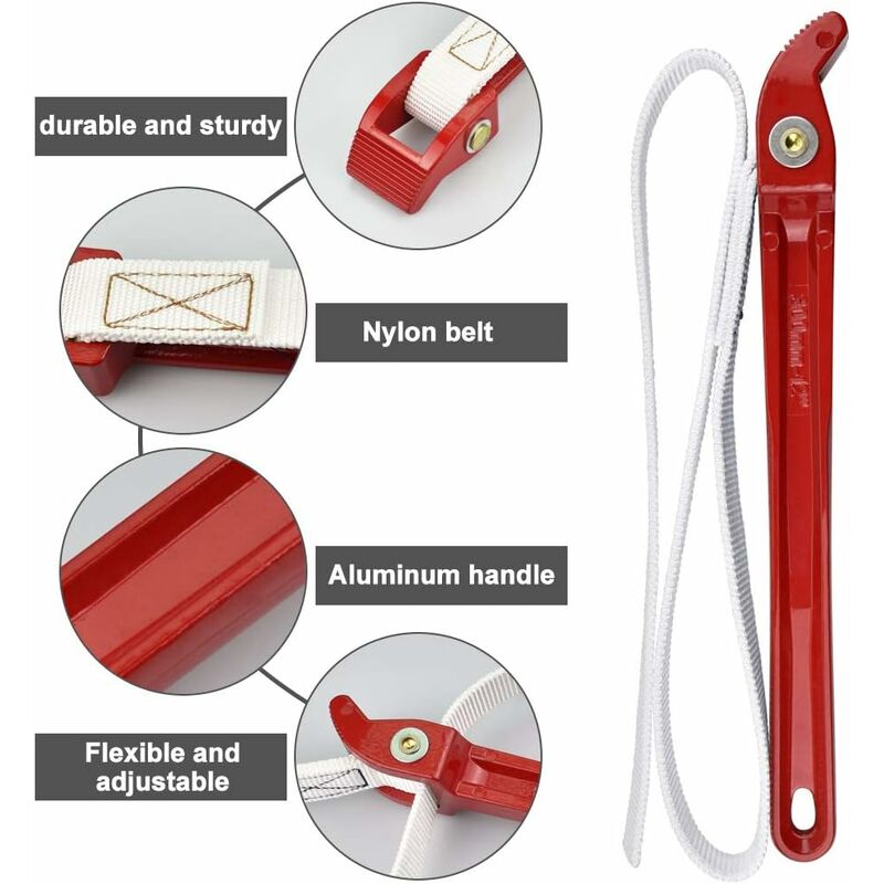 Universal Strap Wrench Rubber Strap Wrench 85Cm Oil Filter Strap Wrench For Jar Opener Tractor Oil Filter Shower Head - Image 3