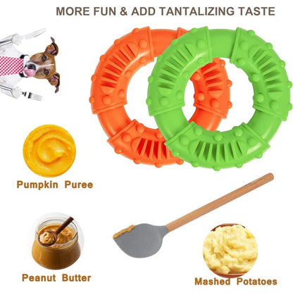 2 pcs Dog Chew Toys, Durable Rubber Ring Dog Toy, Dog Teeth Cleaning Toy For Large And Medium Dogs - Image 2