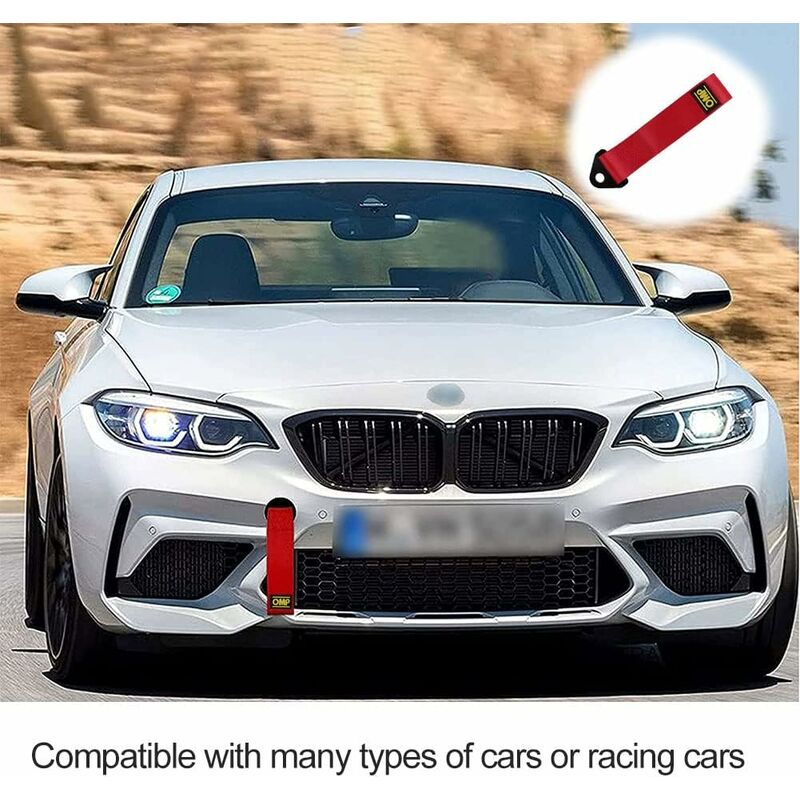 Car Tow ROpe,Racing Tow Strap,Auto Tow ROpes,Racing Tow ROpe,Nylon Tow ROpes,For Vehicle Front Rear Bumper,1Pc - Image 4