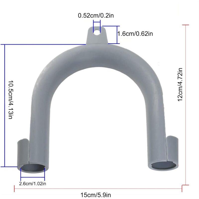2 pcs Washing Machine Drain Hose Hooks - U Shape - Image 4
